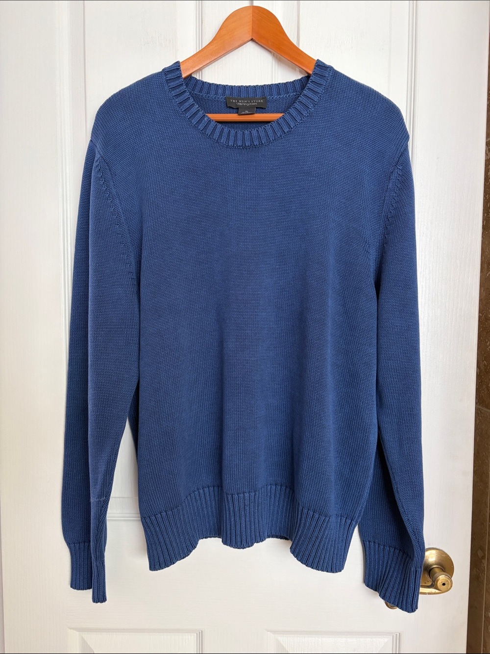 Bloomingdale's Men's Crewneck Sweater in Denim Blue